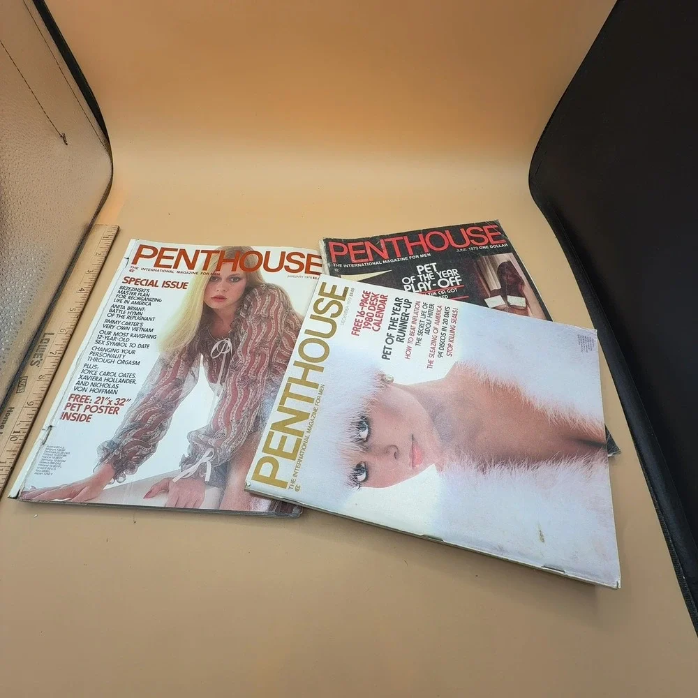 Penthouse Magazine Lot of 3 Vintage Issues January 1978 December 1979 June 1973
